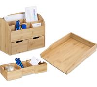 relaxdays Kit d'organisation de bureau 3 pièces