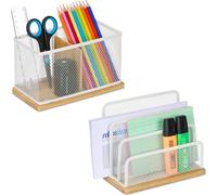 relaxdays Kit d'organisation de bureau en 2 parties