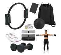 Kit Pilates Relaxdays, 11 pièces, Noir