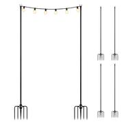 Relaxdays Kit poteaux guirlandes extérieures 3 m