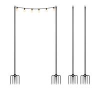 Relaxdays Kit poteaux guirlandes extérieures 3 m