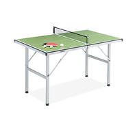 Relaxdays Kit pour Jouer au ping-Pong, Table Pliable, Filet, à emporter, HLP : 71 x 76 x 125 cm, intérieur, Vert