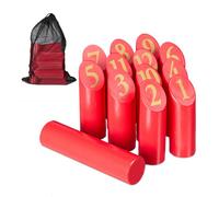 Relaxdays Kubb en bois rouge avec sac