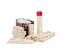 Relaxdays Kubb, Jeu d’échecs Viking en Bois de Sapin, 21 pièces avec Caisse, Enfants, Jardin, Camping, Nature Unisex-Adult, 30 x 3 cm