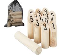 relaxdays Kubb Jeu viking avec sac