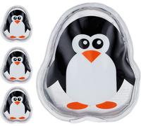 relaxdays Kühlpads Pinguin 10046696_998 transparent 9,0 x 11,0 cm, 4 St.