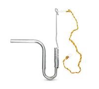 Relaxdays Support pour fixer une laisse de chien au vélo – ressort amortisseur – Argenté