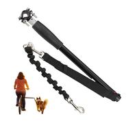 Relaxdays laisse de vélo pour chien, barre pour vélo, avec écartement, laisse flexible, mains libres, noir