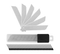 Relaxdays Lames de Cutter, 18 mm, Lot de 300, Lame de Rechange, 7 Segments, Ultra tranchantes, Acier, argentées
