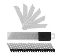 Relaxdays Lames sécables, 200 pièces, 7 points de rupture, tranchante, 18 mm, acier au carbone