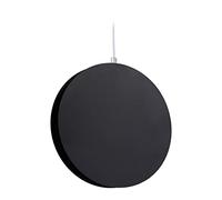 Relaxdays Lampe à Suspension Cercle, métal, luminaire Pendule, D 28 cm, E27, éclairage Suspendu, Salon, Chambre, Noir