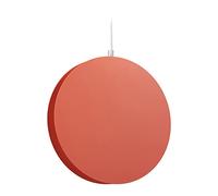 Relaxdays Lampe à Suspension Cercle, métal, luminaire Pendule, D 28 cm, E27, éclairage Suspendu, Salon, Chambre, Orange