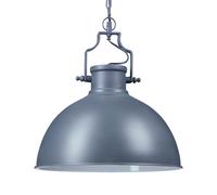 Relaxdays 10020870 Lampe à suspensions style industriel Shabby luminaire de plafond métal diamètre 40,5 cm LED, gris