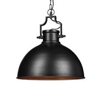 Relaxdays Lampe à suspensions style industriel Shabby luminaire de plafond métal diamètre 40,5 cm LED , noir