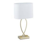 Relaxdays Lampe de chevet avec abat-jour blanc