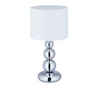 Relaxdays Lampe de chevet en blanc et argenté
