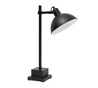 Relaxdays Lampe de table BLACK NIGHT noir métal Lampe de veilleuse Liseuse orientable H x l x P 57 x 32,5 x 22,5 cm Lampadaire métallique, noir
