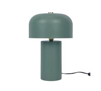 Relaxdays Lampe de table, design champignon, métal, E14, lampe de chevet avec câble, HxP : 40 x 25 cm, verte