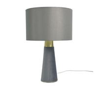 Relaxdays Lampe de table en velours et lin
