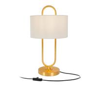 Relaxdays Lampe de table forme U, abat-jour lin