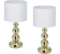 relaxdays Lampe de table, lot de 2