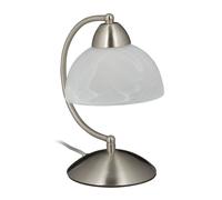 Relaxdays Lampe de table vintage verre opale
