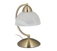Relaxdays Lampe de table vintage verre opale