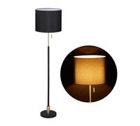 Relaxdays Lampe droite salon noire