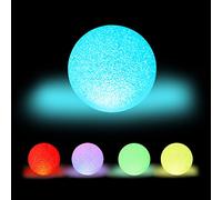 Relaxdays Lampe LED boule, changement couleurs, sans batteries, sans câble, boule lumineuse d. de 15 cm, blanche