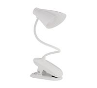 Relaxdays Lampe LED inclinable, luminaire bureau, tactile, éclairage 3 couleurs, flexible, lumière, rechargeable, blanc