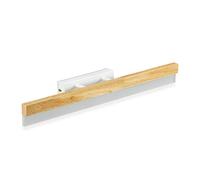 Relaxdays Lampe miroir LED, blanc chaud, 60cm de large, bois et verre acrylique, lampe claire, entrée, table maquillage