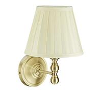 Relaxdays lampe murale, abat-jour tissu, design antique, douille E14, luminaire mur 30x20x23,5 cm, Or
