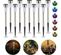 relaxdays Lampe solaire à LED, set de 10 pièces