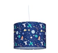 Relaxdays Lampe suspendue pour chambre d’enfant, motif espace, HxD : 155x35 cm, suspension, lustre planètes, multicolore