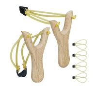 Relaxdays Lance-pierre en bois en lot de 2