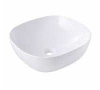 Relaxdays Lavabo rectangulaire d'appui sans trou