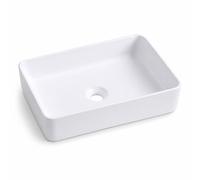 Relaxdays Lavabo rectangulaire sans trou
