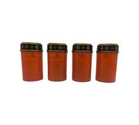 Relaxdays LED de cimetière, 4 pièces, flamme vacillante, à piles, étanches, en plastique, bougies rouges
