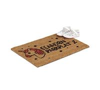 Relaxdays Licorne Paillasson, Fibre de Coco, Naturel/Noir, 80 x 150 cm