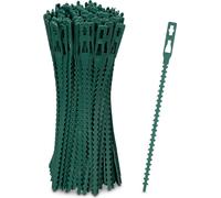 Relaxdays Attaches de Plantes, Lot de 200, 14 cm, Liens de Serrage réglables, réutilisables, Fixation Jardin, Vert
