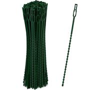 Relaxdays Attaches de Plantes, Lot de 200, 23 cm, Liens de Serrage réglables, réutilisables, Fixation Jardin, Vert