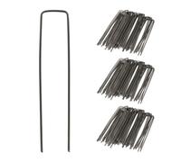 Relaxdays Piquets de Fixation en Lot de 150, 15 cm de Long, diamètre de 2 mm, Crochets U, Acier, géotextiles, Anthracite