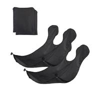 Relaxdays Lot de 2 Tabliers de Rasage, avec ventouses, Fermeture Scratch, pour se raser la Barbe, HxL : 125x70 cm, Noir