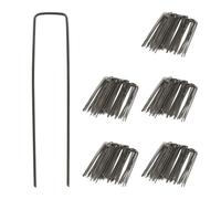 Relaxdays Piquets Fixation en Lot de 250, 15 cm de Long, diamètre de 2 mm, Crochets en U, Acier, géotextiles, Anthracite