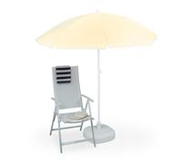 Relaxdays Lot avec pied et parasol en plastique