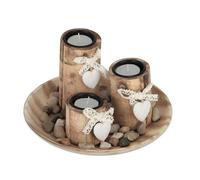 relaxdays Porte-bougies à chauffe-plat avec coupelle décorative