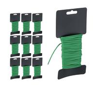 Relaxdays Lot de 10 Rouleaux Fil de Fer, Longueur 10 m, diamètre 2,5 mm, revêtement, Accessoires de Jardinage, Vert
