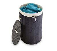 Relaxdays Lot de 10 paniers à linge bambou ronds