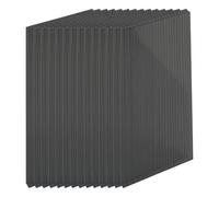 Relaxdays Lot de 10 plaques alvéolaires Double paroi 6 mm, pour Serre, H : 121 x 60,5 cm, Polycarbonate, Anthracite