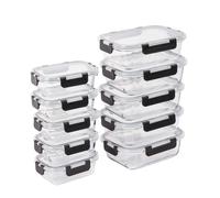 Relaxdays Lot de 10 pots en verre avec couvercles